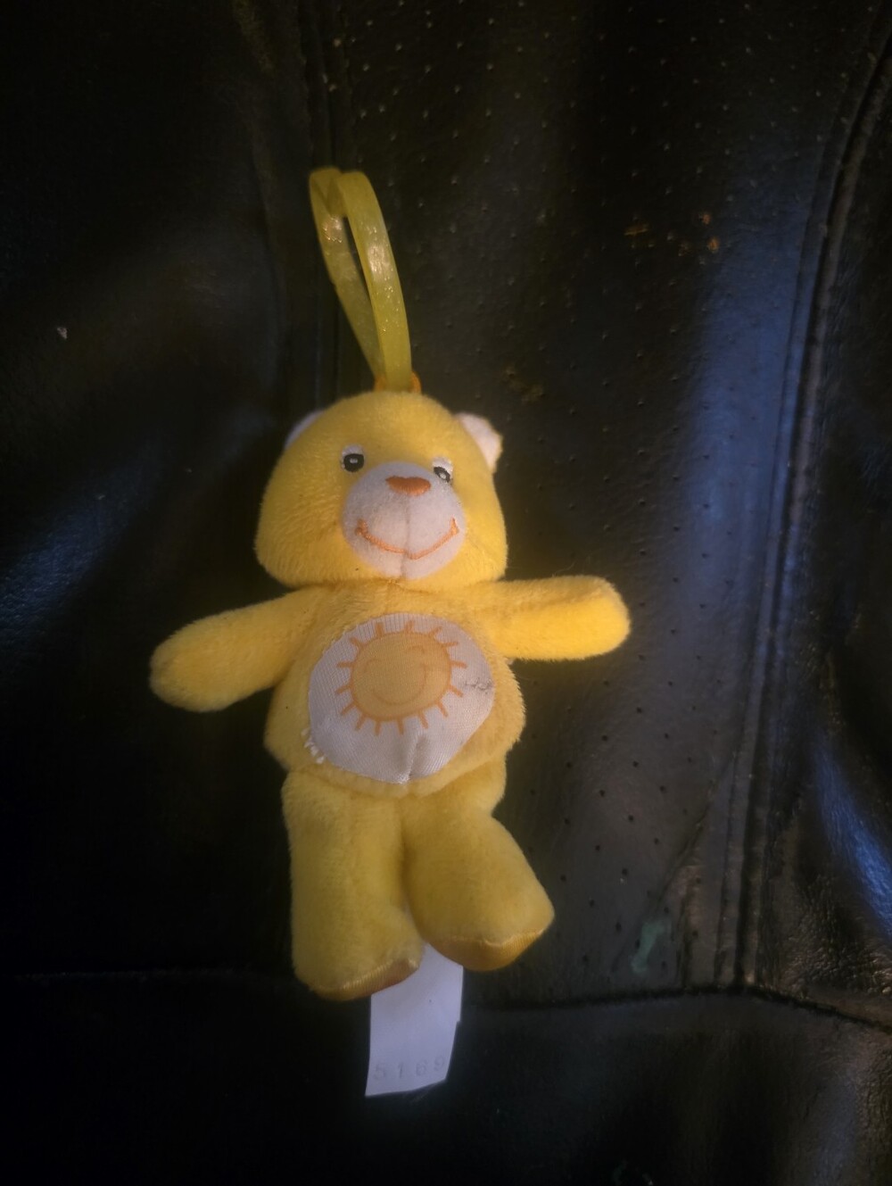 2005 Care Bears Yellow Funshine Clip Bear Burger King Kids Meal Toy